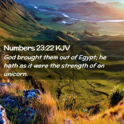 Numbers 23:22 KJV Free Bible Images