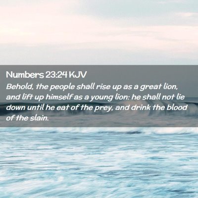 Numbers 23:24 KJV Free Bible Images