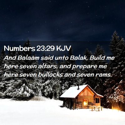 Numbers 23:29 KJV Free Bible Images