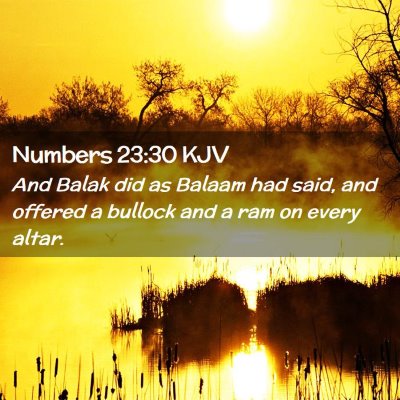 Numbers 23:30 KJV Free Bible Images