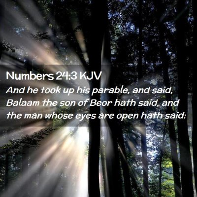 Numbers 24:3 KJV Free Bible Images