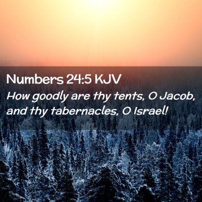 Numbers 24:5 KJV Free Bible Images