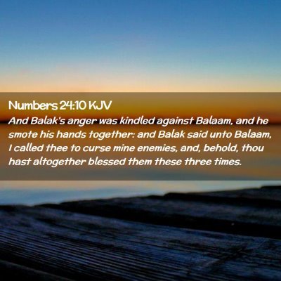 Numbers 24:10 KJV Free Bible Images