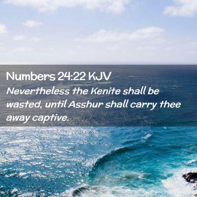 Numbers 24:22 KJV Free Bible Images