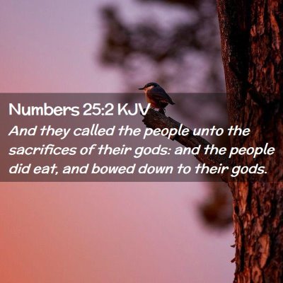 Numbers 25:2 KJV Free Bible Images