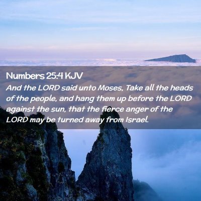 Numbers 25:4 KJV Free Bible Images