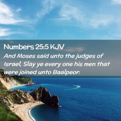 Numbers 25:5 KJV Free Bible Images