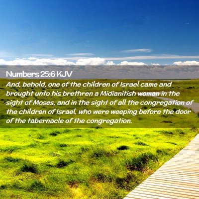 Numbers 25:6 KJV Free Bible Images