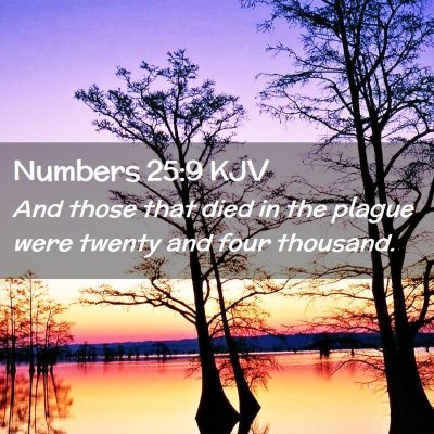 Numbers 25:9 KJV Free Bible Images