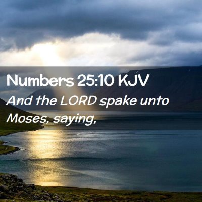 Numbers 25:10 KJV Free Bible Images