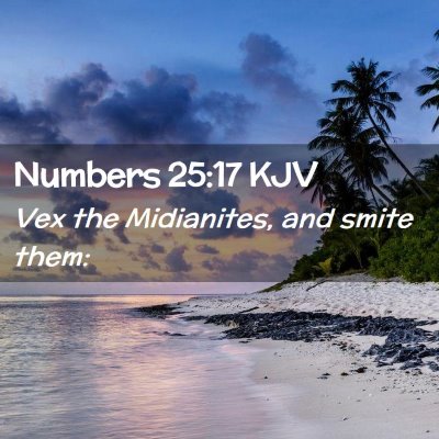 Numbers 25:17 KJV Free Bible Images