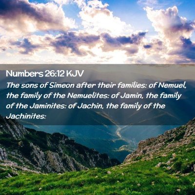 Numbers 26:12 KJV Free Bible Images