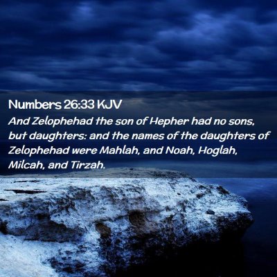 Numbers 26:33 KJV Free Bible Images