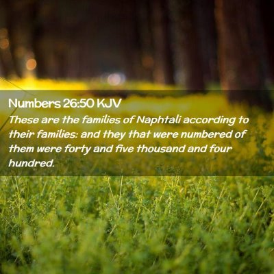 Numbers 26:50 KJV Free Bible Images