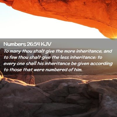 Numbers 26:54 KJV Free Bible Images