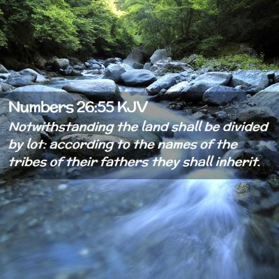 Numbers 26:55 KJV Free Bible Images