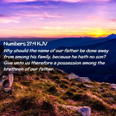 Numbers 27:4 KJV Free Bible Images