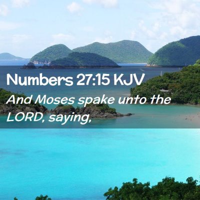 Numbers 27:15 KJV Free Bible Images