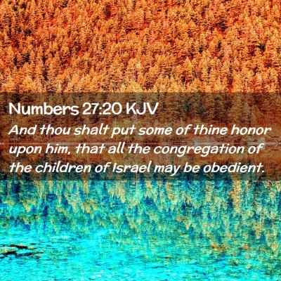 Numbers 27:20 KJV Free Bible Images