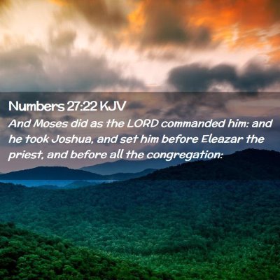 Numbers 27:22 KJV Free Bible Images