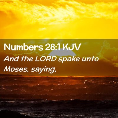 Numbers 28:1 KJV Free Bible Images