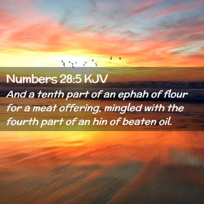 Numbers 28:5 KJV Free Bible Images