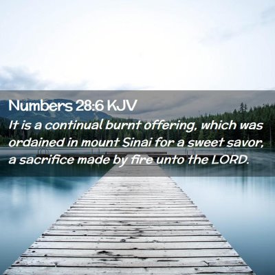 Numbers 28:6 KJV Free Bible Images