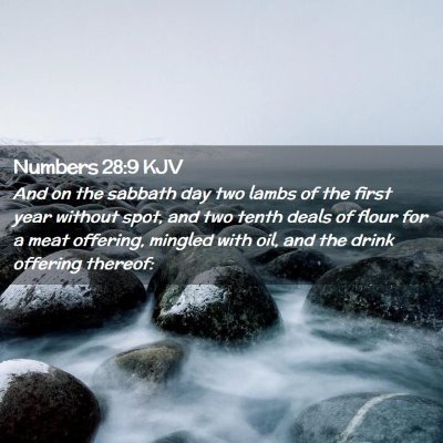 Numbers 28:9 KJV Free Bible Images