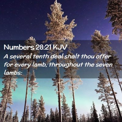 Numbers 28:21 KJV Free Bible Images