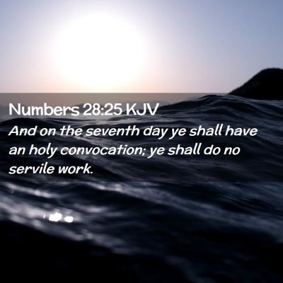 Numbers 28:25 KJV Free Bible Images