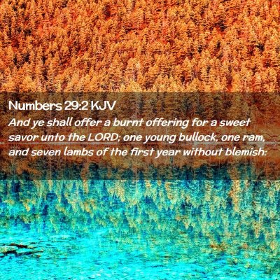 Numbers 29:2 KJV Free Bible Images