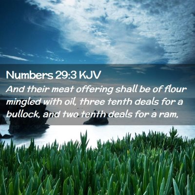 Numbers 29:3 KJV Free Bible Images