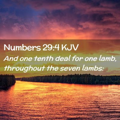 Numbers 29:4 KJV Free Bible Images