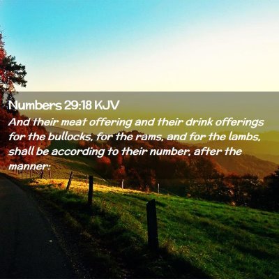 Numbers 29:18 KJV Free Bible Images