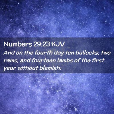 Numbers 29:23 KJV Free Bible Images