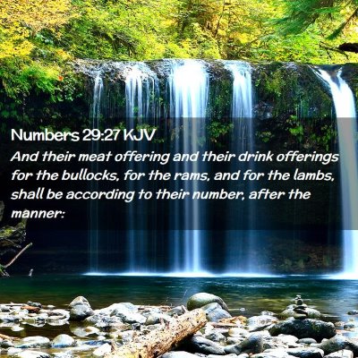 Numbers 29:27 KJV Free Bible Images