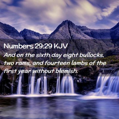 Numbers 29:29 KJV Free Bible Images