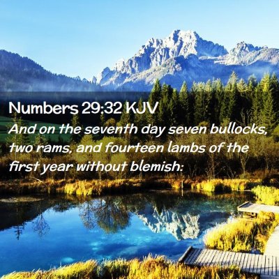 Numbers 29:32 KJV Free Bible Images