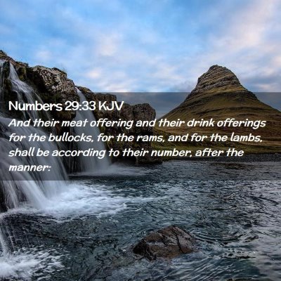 Numbers 29:33 KJV Free Bible Images