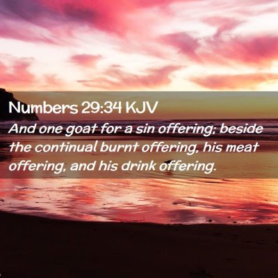 Numbers 29:34 KJV Free Bible Images