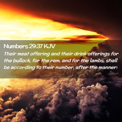 Numbers 29:37 KJV Free Bible Images