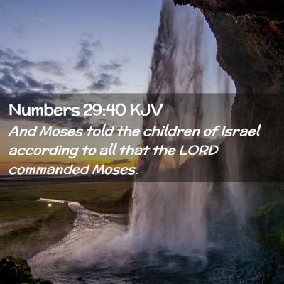 Numbers 29:40 KJV Free Bible Images