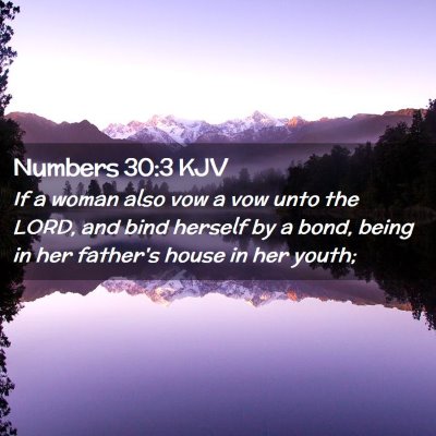 Numbers 30:3 KJV Free Bible Images