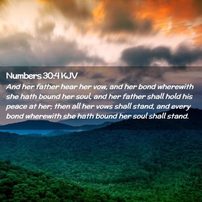 Numbers 30:4 KJV Free Bible Images