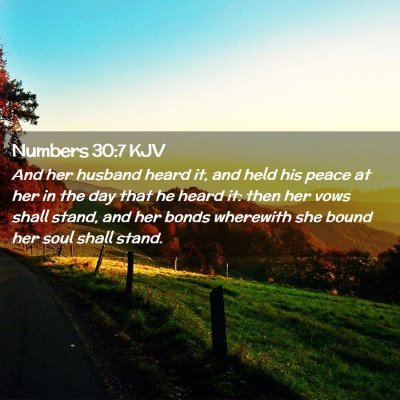 Numbers 30:7 KJV Free Bible Images