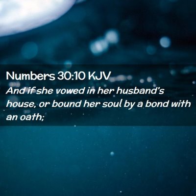 Numbers 30:10 KJV Free Bible Images