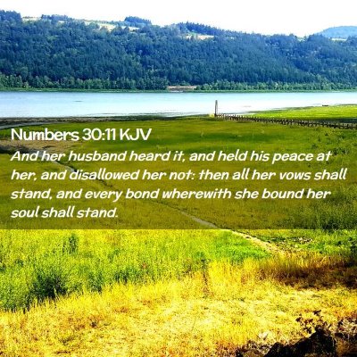 Numbers 30:11 KJV Free Bible Images