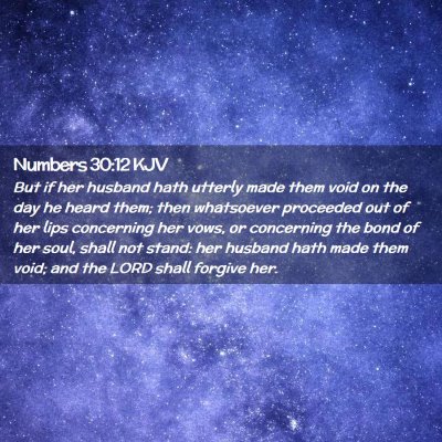 Numbers 30:12 KJV Free Bible Images