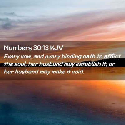 Numbers 30:13 KJV Free Bible Images