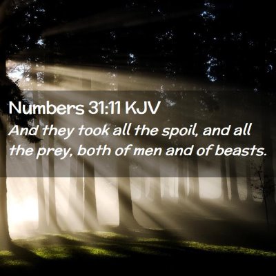 Numbers 31:11 KJV Free Bible Images